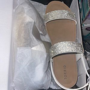 Torrid Brand New White Rhinestone Platform 10.5